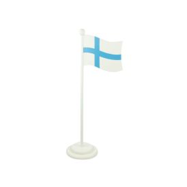 Suomen lippu jalustalla