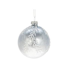 Lasipallo 8 cm hopeajää