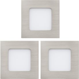 Uppospotti Eglo Fueva-1 3-os 85 x 85 mm Harjattu Teräs