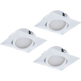 Uppospotti Eglo Pineda 3-os 84 x 84 mm Valkoinen