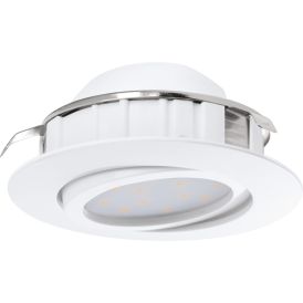 Uppospotti Eglo Pineda 1 Ø 84 mm Valkoinen Suunnattava