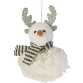 Joulukoriste poro 13 cm valkoinen