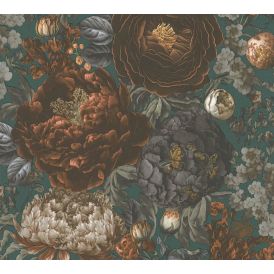 Kuitutapetti A.S. Creation Michalsky Bloom 39979-3 petrooli-oranssi