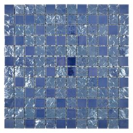 Mosaiikkilaatta Fliesen Quadrat Gakue sininen 31,6 x 31,6 cm