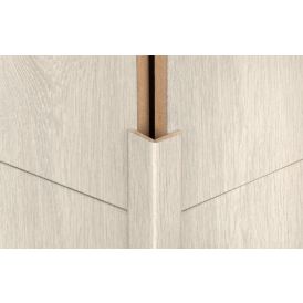 Sisäkulmalista Logoclic Aspen Oak 22 x 22 x 2600 mm
