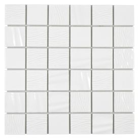 Mosaiikkilaatta Fliesen Quadrat valkoinen 29,5 x 29,5 cm