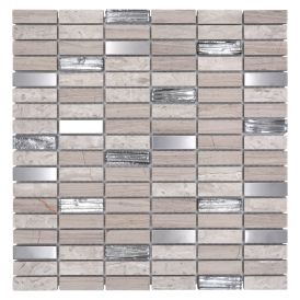Mosaiikkilaatta Crystal Mix XNM SM67 Beige 29,8 x 30,4 cm