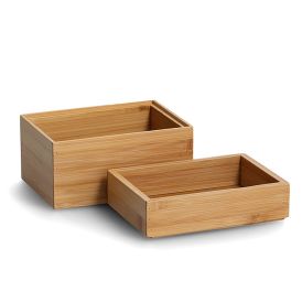 Säilytyslaatikko Zeller bambu 17 x 12 cm 2 kpl setti