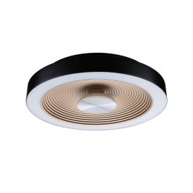 Plafondi Paulmann Volea valkoinen Ø 32 cm Musta/Kulta