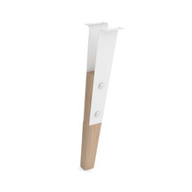 Pöydänjalka REI 400 mm valkoinen teräs/pyökki