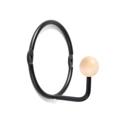 Koukku REI musta beech & steel 80 mm