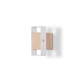 Koukku REI valkoinen beech & alumiini 50 mm