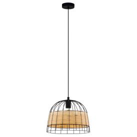 Riippuvalaisin Eglo Anwick musta/rottinki Ø 37 cm