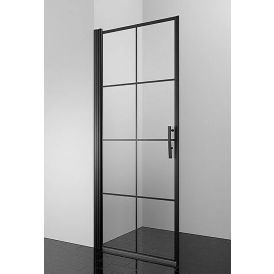 Suihkuseinä Camargue Göteborg G3 kirkas/musta 90 x 202,2 cm