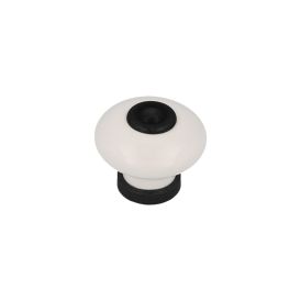 Nuppi REI musta/valkoinen posliini 31 mm