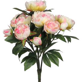 Silkkikasvi pionikimppu 55 cm vaaleanpunainen