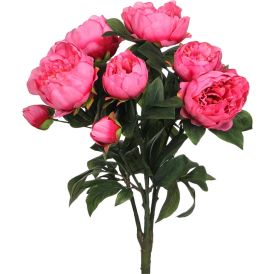 Silkkikasvi pionikimppu 55 cm pinkki
