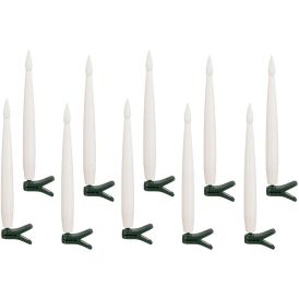 LED-kuusenkynttilät 15,5 cm klipsillä 10 kpl