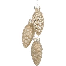 Joulukoriste käpy 3 x 6 cm 3 kpl