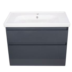 Allaskaappi Aqua Rodos Elite Grafiitinharmaa 80 cm