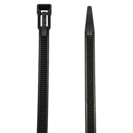 Johdinside Harju avattava musta 7,5 x 200 mm 10 kpl/pkt