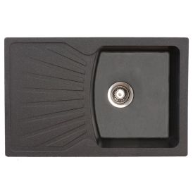 Keittiöallas Aqualine Quadro Plus musta 77 x 50 cm