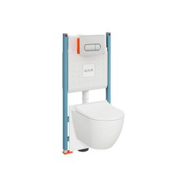 Seinä-WC VitrA Mia 4-in-1 valkoinen 35,5 × 54 cm