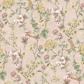 Kuitutapetti The Lost Garden Nightingale Pink 91621
