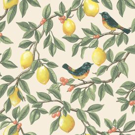 Kuitutapetti Tales of the Manor Ponderosa Cream Orange 91890