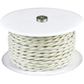 Kangaspäällysteinen kaapeli Halo Design valkoinen 2 x 0,75 mm² (per metri)