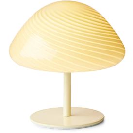 Pöytävalaisin Halo Design Mini Mush opaali Keltainen