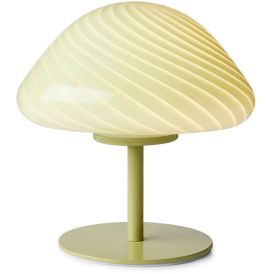 Pöytävalaisin Halo Design Mini Mush opaali Olive