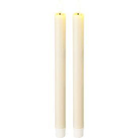 LED-kruunukynttilä 25 cm beige 2 kpl
