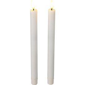 LED-kruunukynttilä 25 cm 2 kpl valkoinen