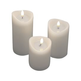 LED-kynttilä 3 kpl beige