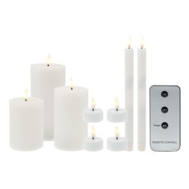LED-kynttilä 9 kpl valkoinen