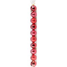 Joulupallolajitelma 5 cm 10 kpl punainen