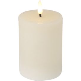 LED-kynttilä 7,5 x 10 cm beige