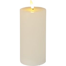 LED-kynttilä 7,5 x 15 cm beige