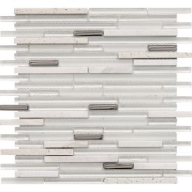 Lasimosaiikki Quartz 30 x 30 cm Valkoinen