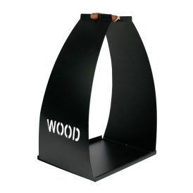 Puunkantoteline Valley Home Wood musta 31 x 41 x 60 cm