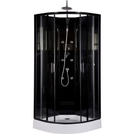Suihkukaappi Harma Black Onyx 85 x 85 cm