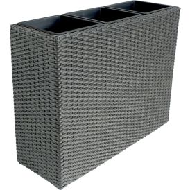 Ulkoruukku polyrottinki 78 x 28 x 60 cm musta