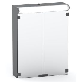 LED-valaisinpeilikaappi Polaria Lumena 500 Oikea Harmaa 50 x 70 x 17,5 cm