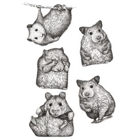 Sisustustarra Plage Hamsterit 2 kpl 29,7 x 21 cm