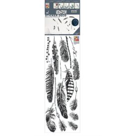 Julistetarra Plage Feathers Black & White 24 x 68 cm