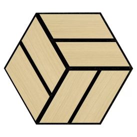 Akustiikkapaneeli Sonido  Hexagon vaalea tammi 18 x 260 x 300 mm 6 kpl