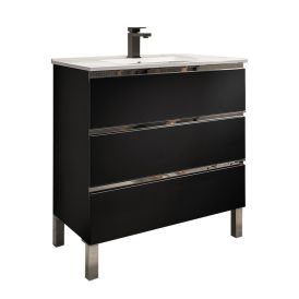 Kylpyhuonekaluste Ordonez Malaga mattamusta 80 cm