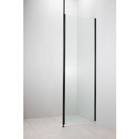 Kiinteä suihkuseinä Camargue Helmi kirkas/musta alumiini 80 cm