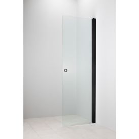 Kääntyvä suihkuseinä Camargue Helmi kirkas/musta alumiini 80 cm